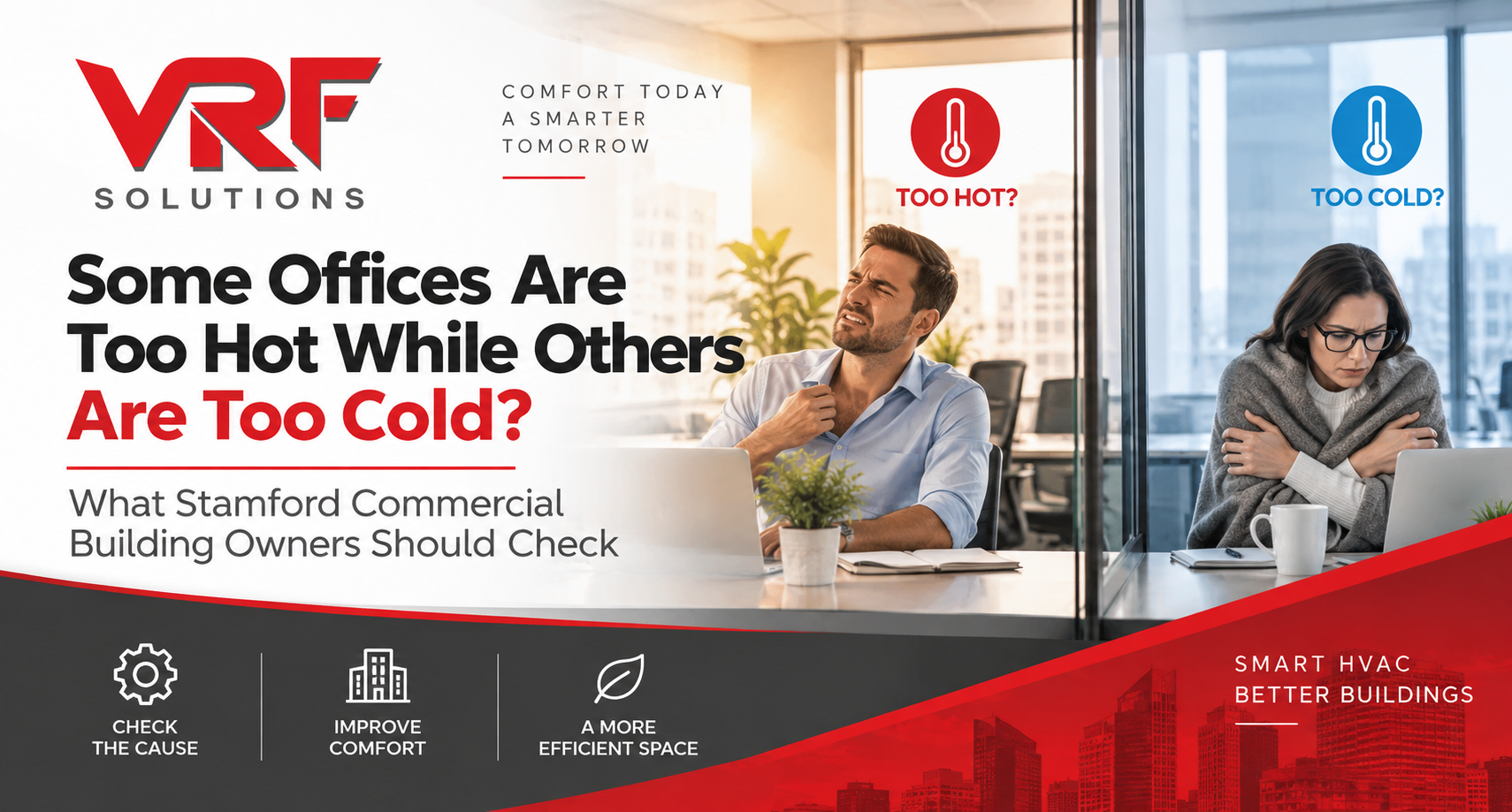Office heating cooling imbalance